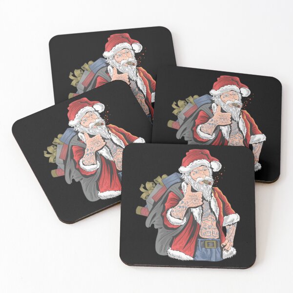 Item preview, christmas santa claus with tattoo designed and sold by TADYSHOP.