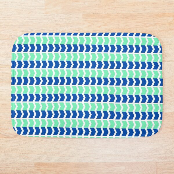 Item preview, Navy and Mint Chevron Stripes designed and sold by emikat-art.