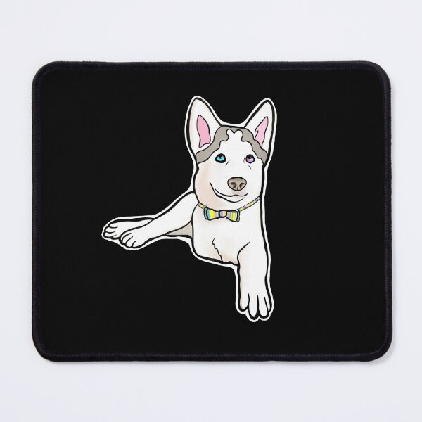 Item preview, Adorable Three-Legged Tripod Husky Named Mochi with Rainbow Bow Tie designed and sold by Mochi-Merch.