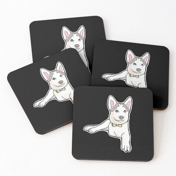 Item preview, Adorable Three-Legged Tripod Husky Named Mochi with Rainbow Bow Tie  designed and sold by Mochi-Merch.