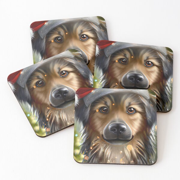 Item preview, Christmas Estrela Mountain Dog Wearing A Santa Hat designed and sold by ZenEverAI.