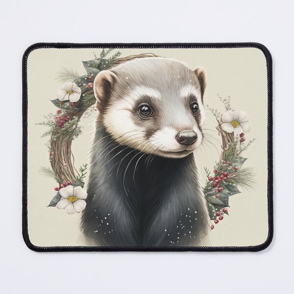 Item preview, Festive Ferret Winter Holidays / Christmas designed and sold by Ealaionta Design.