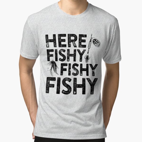 Here Fishy Tee Shirt Youth Boys Kids US Flag Catfish Fishing T-Shirt
