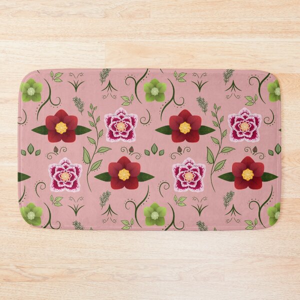 Item preview, Hellebore Garden Pattern in Pink designed and sold by PaperRain.