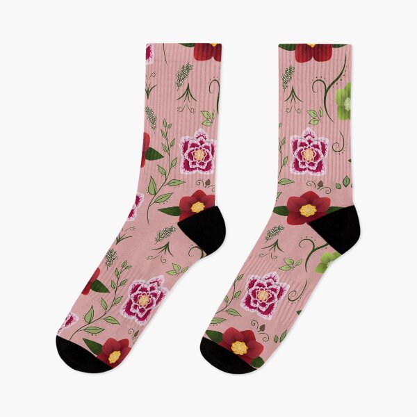 Item preview, Hellebore Garden Pattern in Pink designed and sold by PaperRain.
