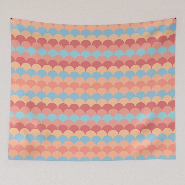 Item preview, Peach Yellow Blue Pattern designed and sold by SaradaBoru.