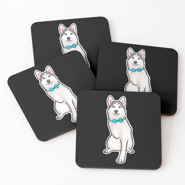 Item preview, Adorable Three-Legged Tripod Husky Named Mochi with Blue Bow Tie  designed and sold by Mochi-Merch.