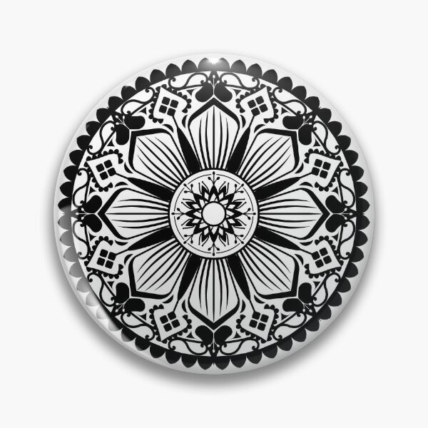 Item preview,  Black And White Mandala Floral Pattern,Circle Mandala design,beautiful mandala designs, designed and sold by Tamas Das.