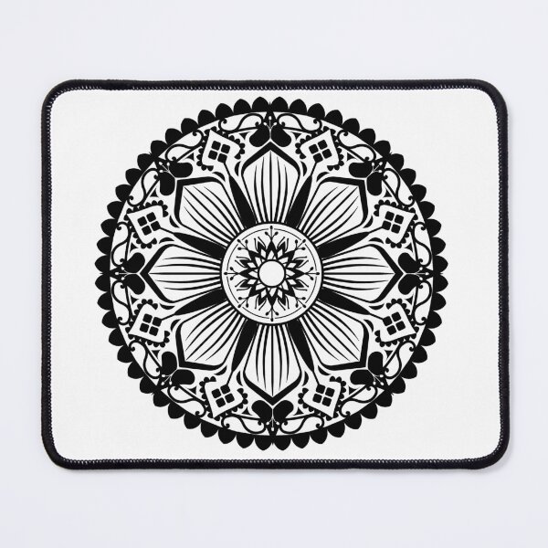 Item preview, Black And White Mandala Floral Pattern,Circle Mandala design,beautiful mandala designs, designed and sold by Tamas Das.