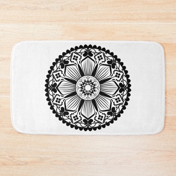 Item preview,  Black And White Mandala Floral Pattern,Circle Mandala design,beautiful mandala designs, designed and sold by Tamas Das.