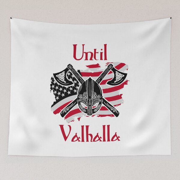 Item preview,  Until Valhalla - Viking Us Flag  designed and sold by Georgy09.