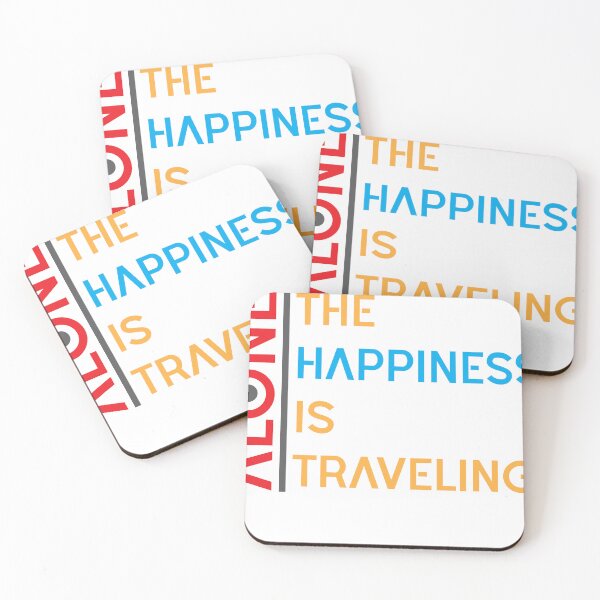 Item preview, The Happiness Is Traveling Alone Text Design  designed and sold by RiyonArts.
