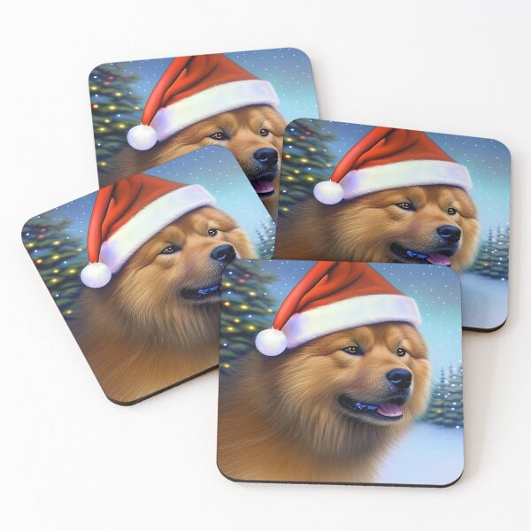 Item preview, Christmas Eurasier Wearing A Santa Hat designed and sold by ZenEverAI.
