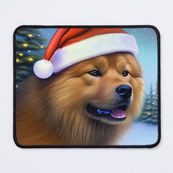Item preview, Christmas Eurasier Wearing A Santa Hat designed and sold by ZenEverAI.