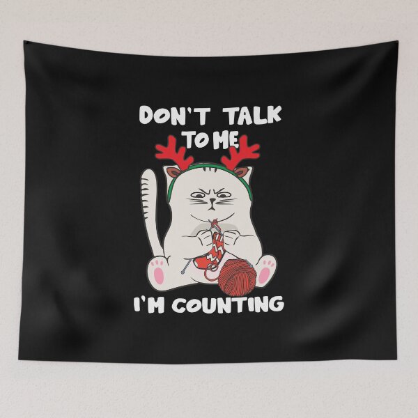 Item preview, Crocheting Cat Don't Talk To Me I'm Counting Knitting Christmas Gift  designed and sold by alenaz.