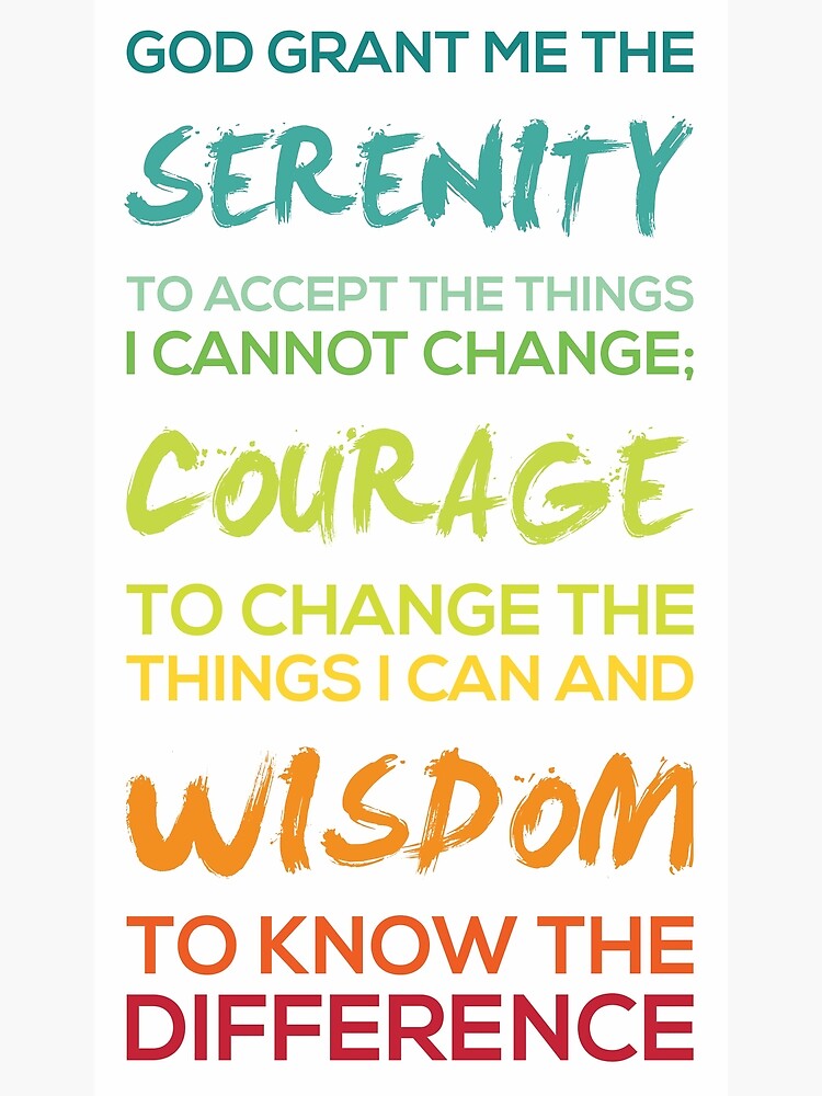  Serenity Prayer Graphic Poster For Sale By RainbowRocketS Redbubble