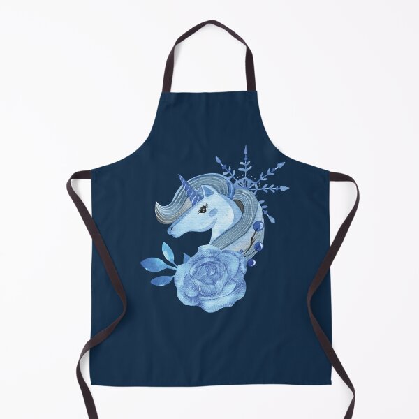 Item preview, Azure blue watercolor unicorn designed and sold by pinkyfish1010.
