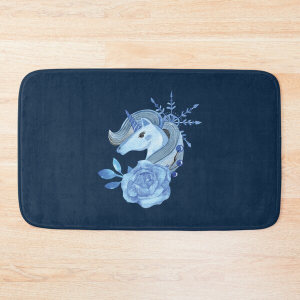 Item preview, Azure blue watercolor unicorn designed and sold by pinkyfish1010.