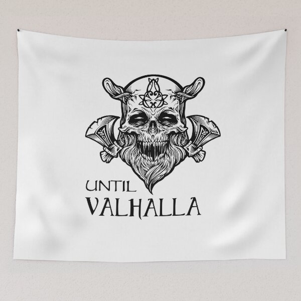 Item preview,  Until Valhalla - Vikings Warrior Black and White designed and sold by Georgy09.