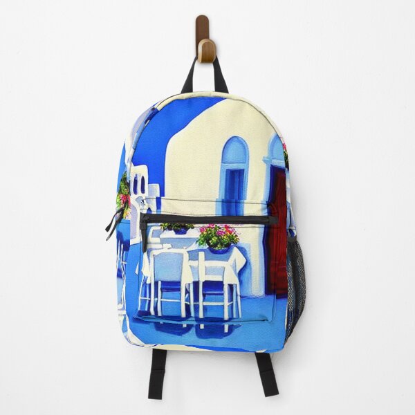 Item preview, Santorini Houses - Painting 7 - Throw Pillows and Prints. designed and sold by ScatterHub.