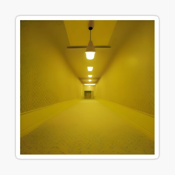 Backrooms endless yellow walls and liminal spaces Sticker for