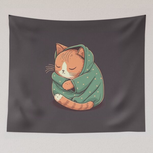 Item preview, cute very eepy kitten wearing a hoodie designed and sold by lysabird.