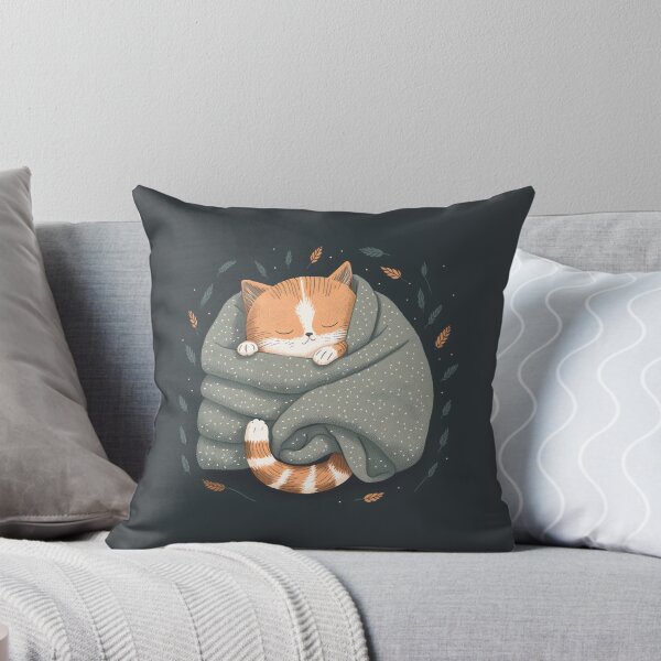 Item preview, cozy eepy kitten wrapped in a blanket designed and sold by lysabird.