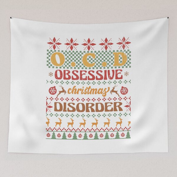 Item preview, OCD Christmas - Obsessive Christmas DISORDER designed and sold by CryptoLoverTees.