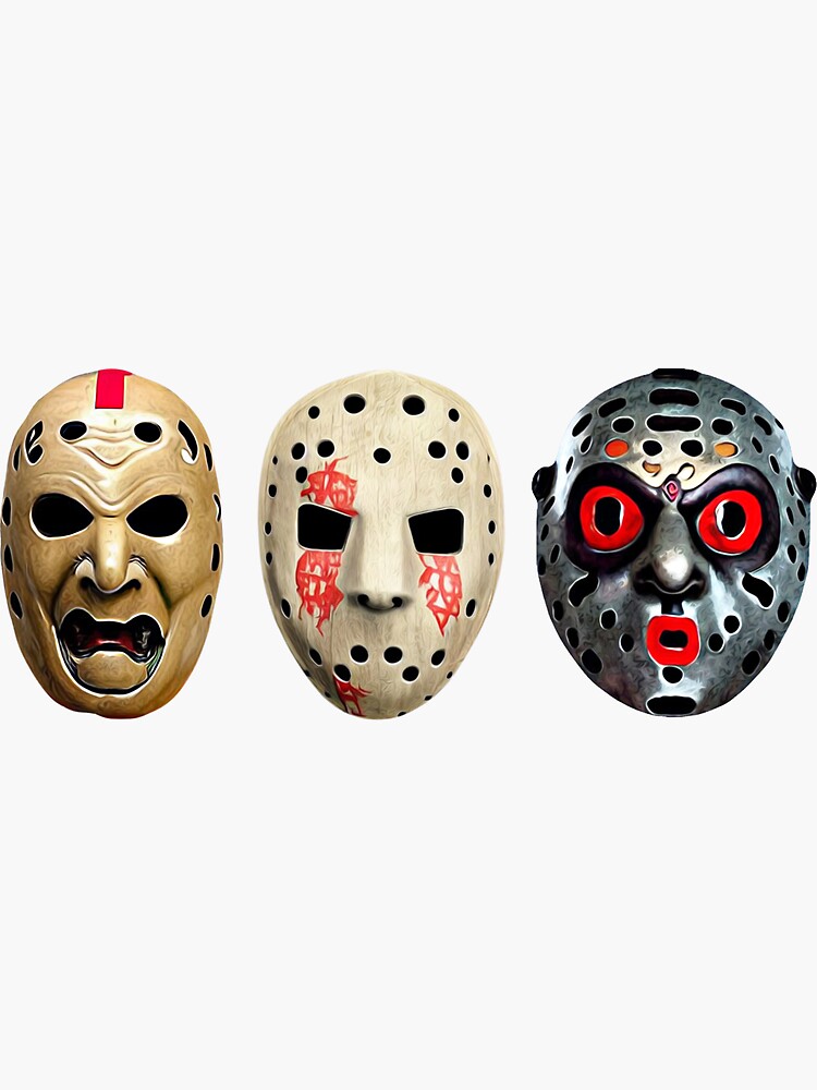 Horror Friday the 13th Jason Voorhees hockey mask gold