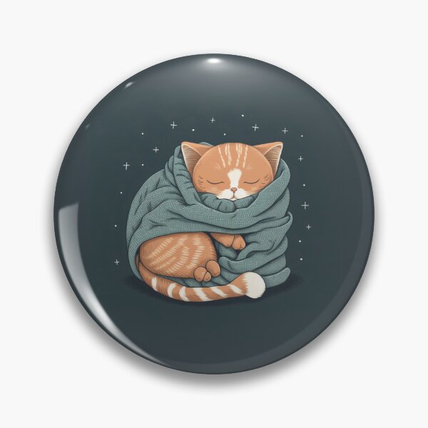 Item preview, tabby eepy kitten wrapped in a greenish blue blanket designed and sold by lysabird.