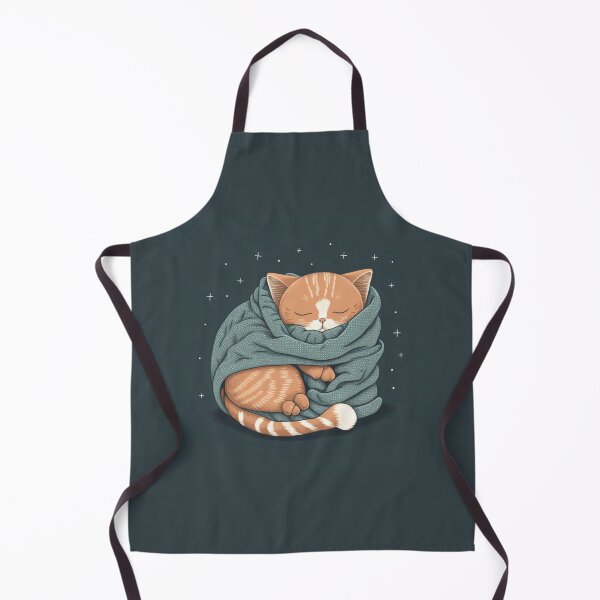 Item preview, tabby eepy kitten wrapped in a greenish blue blanket designed and sold by lysabird.