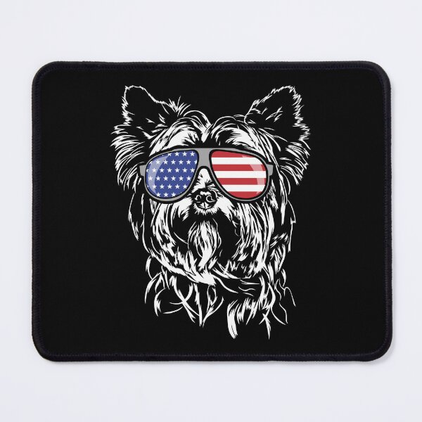 Item preview, Funny Yorkshire Terrier America Flag Patriotic Dog Canine Portrait designed and sold by dogarts.