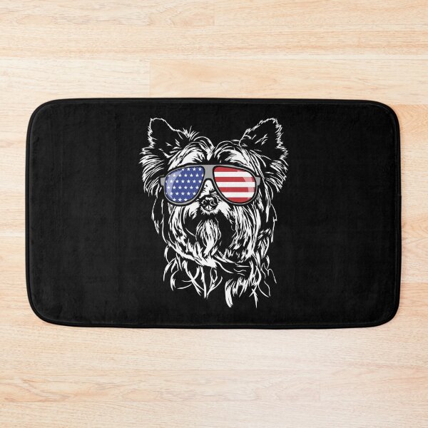 Item preview, Funny Yorkshire Terrier America Flag Patriotic Dog Canine Portrait designed and sold by dogarts.