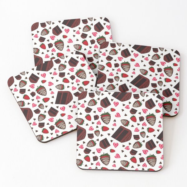 Item preview, Chocolate Strawberry Pattern (White) designed and sold by honeybeepaper.