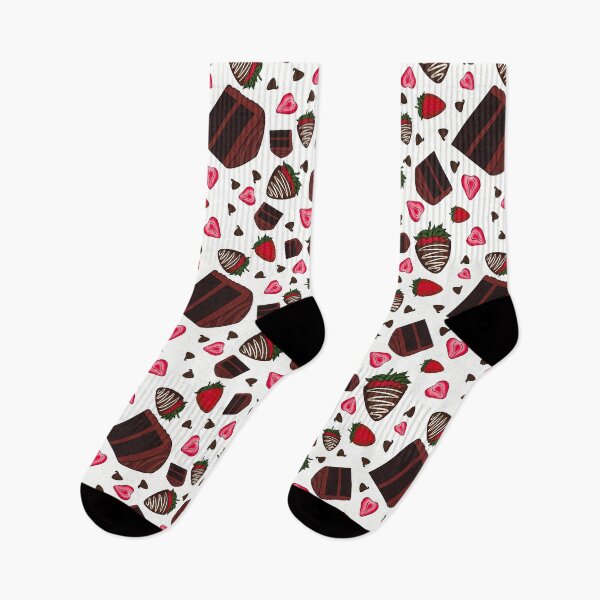 Item preview, Chocolate Strawberry Pattern (White) designed and sold by honeybeepaper.