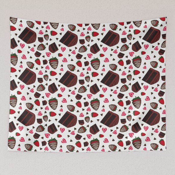 Item preview, Chocolate Strawberry Pattern (White) designed and sold by honeybeepaper.