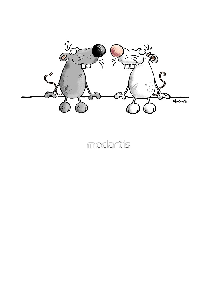 Camiseta para niños «Ratón blanco y gris de dibujos animados - regalo -  ratones» de modartis | Redbubble
