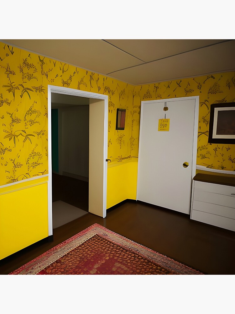 Backrooms endless yellow walls and liminal spaces Sticker for