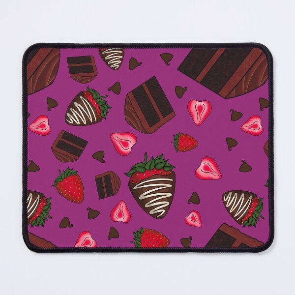 Item preview, Chocolate Strawberry Pattern (Berry Red) designed and sold by honeybeepaper.