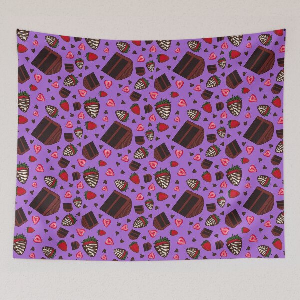Item preview, Chocolate Strawberry Pattern (Lavender) designed and sold by honeybeepaper.