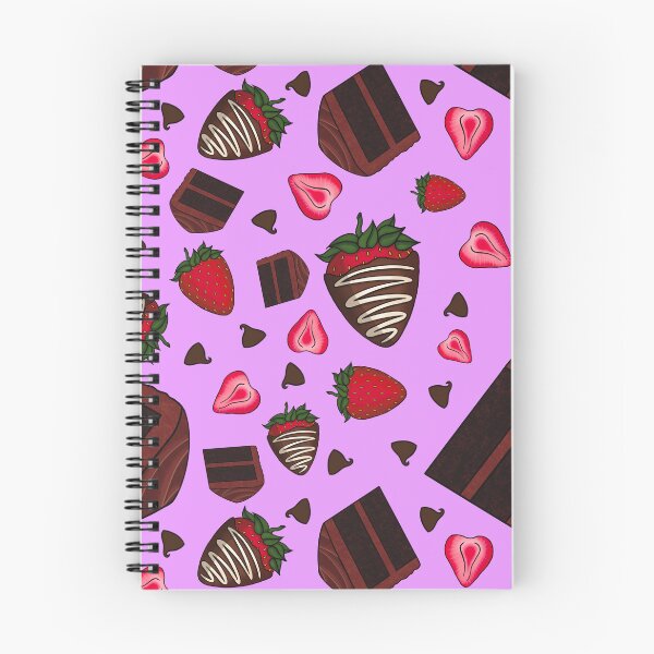 Item preview, Chocolate Strawberry Pattern (Lilac) designed and sold by honeybeepaper.