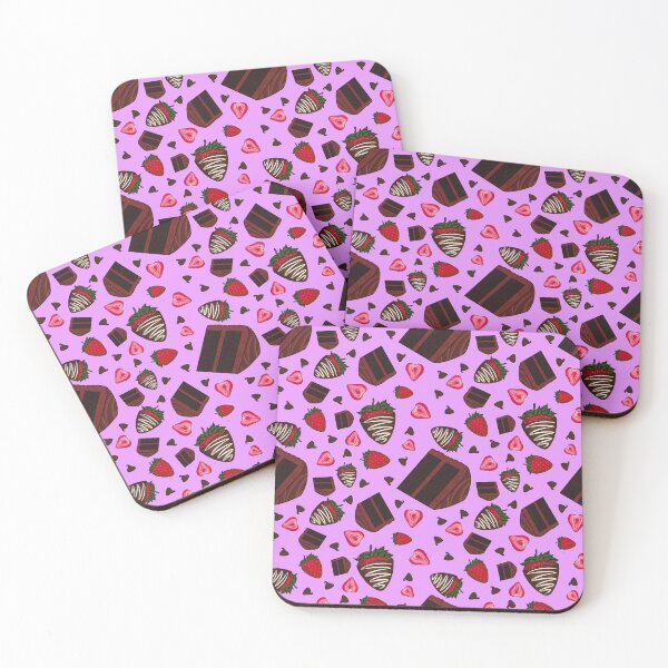 Item preview, Chocolate Strawberry Pattern (Lilac) designed and sold by honeybeepaper.