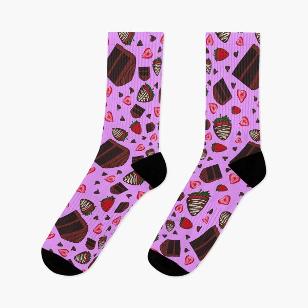 Item preview, Chocolate Strawberry Pattern (Lilac) designed and sold by honeybeepaper.