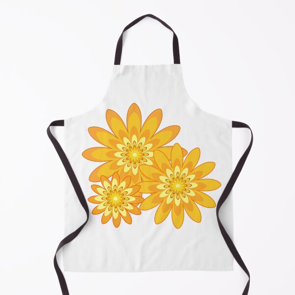 Item preview, golden yellow floral pattern modern design white designed and sold by Bakkia.