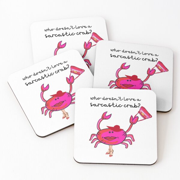 Item preview, SARCASTIC PINK CRAB designed and sold by EllieMonroe.