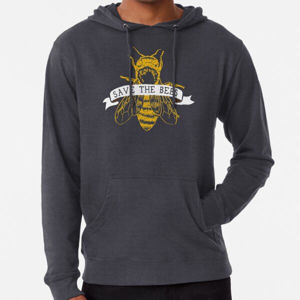 Save The Bees! (Dark) Lightweight Hoodie