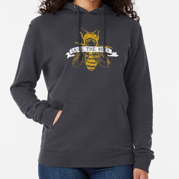 Save The Bees! (Dark) Lightweight Hoodie