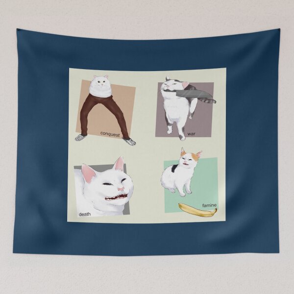 Item preview, Four 4 Horsemen of the Apocalypse - Cat Meme Catto    designed and sold by goldmass.