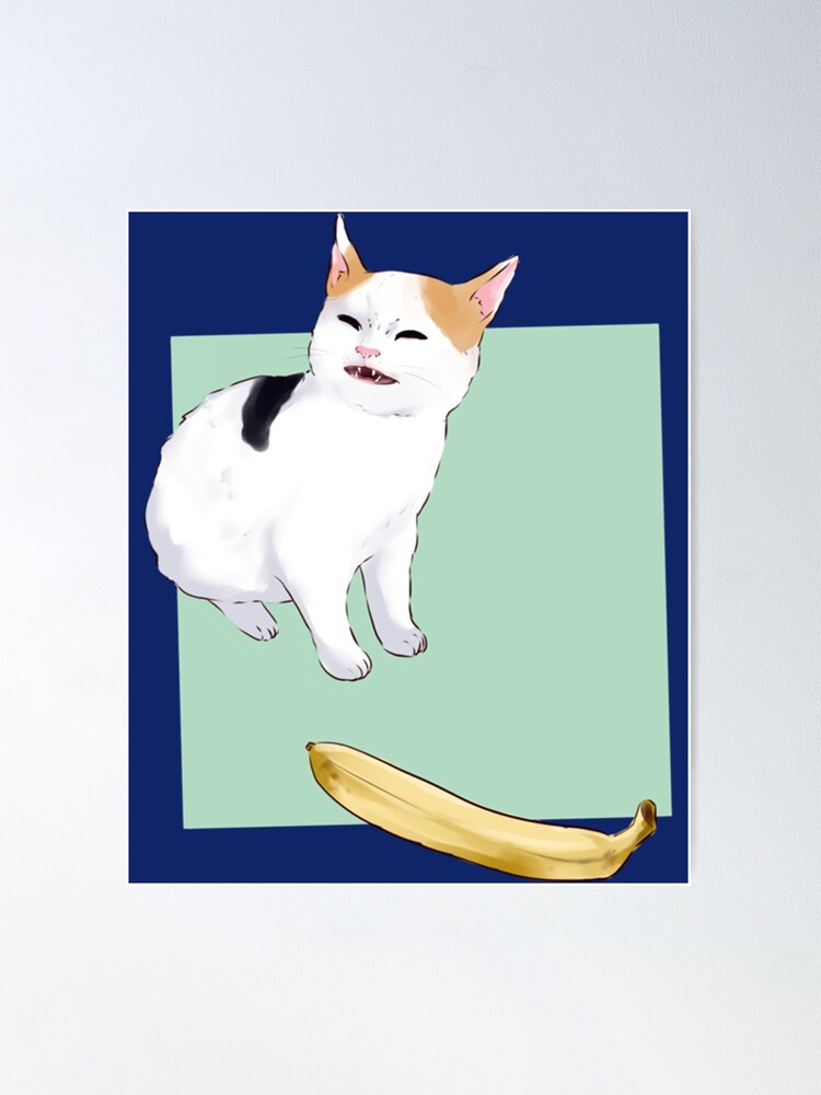 Cat No Banana Angry Cat Meme - Cat No Banana - Posters and Art Prints