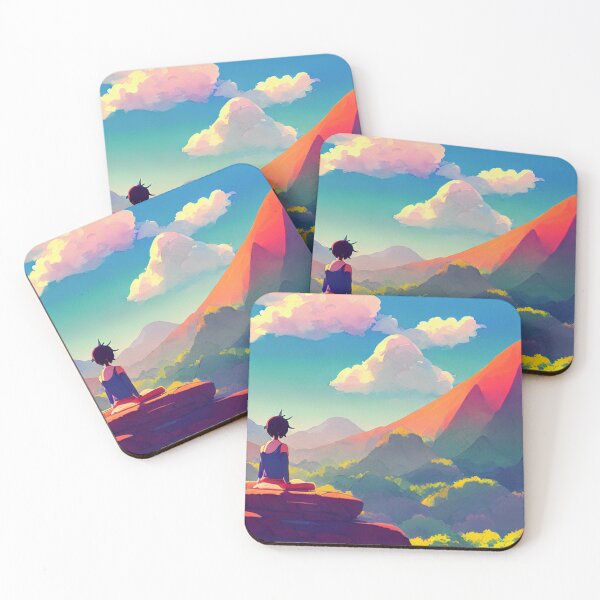 Item preview, Yoga Sunset in water color designed and sold by printiesart.
